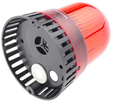 Werma 420 系列 红色灯罩 静态 LED 发声器 - 信号灯塔组合, 电子发声, 表面安装, 24 V 交流/直流
		