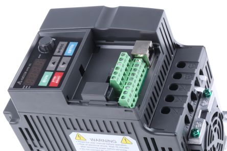 Delta VFD-EL 系列 IP20 0.5 kW 变频器驱动, 0 → 600 Hz, 15.7 A, 230 V, 使用于1.5 kW 交流电动机
		