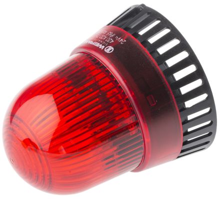 Werma 420 系列 红色灯罩 静态 LED 发声器 - 信号灯塔组合, 电子发声, 表面安装, 24 V 交流/直流
		