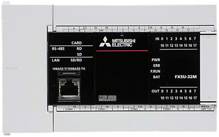 Mitsubishi FX5U系列 PLC CPU, 反相器通信,MELSEC 通信协议(3C/4C 帧),MELSOFT 连接,Modbus RTUI,N:N 网络,预定义协议支持,SLMP(3E 帧),插座通信, 64 k 步编程容量
Mitsubishi FX5U系列 PLC CPU, 反相器通信,MELSEC 通信协议(3C/4C 帧),MELSOFT 连接,Modbus RTUI,N:N 网络,预定义协议支持,SLMP(3E 帧),插座通信, 64 k 步编程容量