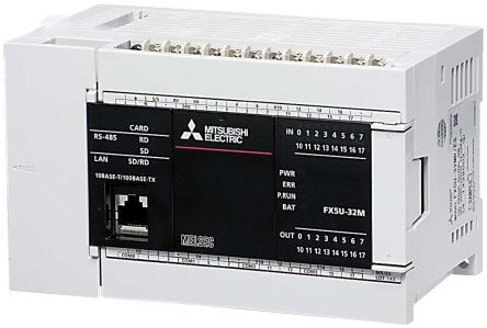 Mitsubishi FX5U系列 PLC CPU, 反相器通信,MELSEC 通信协议(3C/4C 帧),MELSOFT 连接,Modbus RTUI,N:N 网络,预定义协议支持,SLMP(3E 帧),插座通信, 64 k 步编程容量
Mitsubishi FX5U系列 PLC CPU, 反相器通信,MELSEC 通信协议(3C/4C 帧),MELSOFT 连接,Modbus RTUI,N:N 网络,预定义协议支持,SLMP(3E 帧),插座通信, 64 k 步编程容量