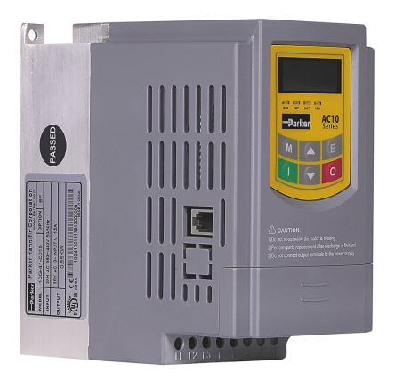 Parker AC10 系列 IP20 0.2 kW 变频器驱动, 0.5 → 650Hz, 4 A, 220 V
Parker AC10 系列 IP20 0.2 kW 变频器驱动, 0.5 → 650Hz, 4 A, 220 V