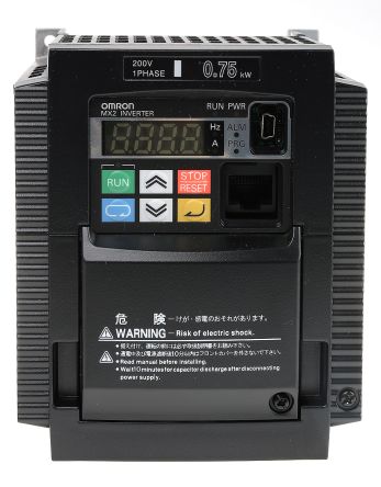 Omron MX2 系列 IP20 0.7 kW 变频器驱动, 0.1 → 1000Hz, 6 A, 200 → 240 V
Omron MX2 系列 IP20 0.7 kW 变频器驱动, 0.1 → 1000Hz, 6 A, 200 → 240 V