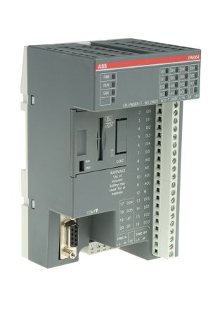 ABB AC500-eC0系列 PLC CPU, 128 kB编程容量, DIN导轨面板安装, 24 V 直流类别
		