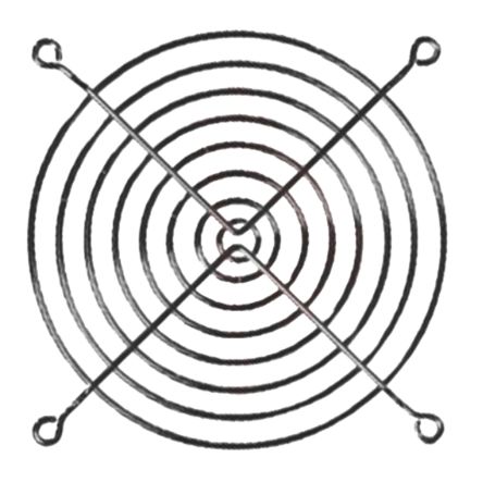 120mm风扇 钢 手指防护罩, 115.6 x 115.6mm
		