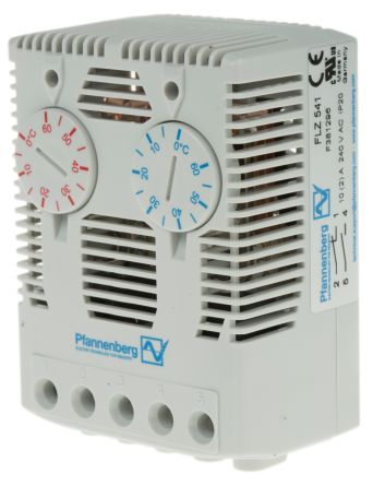 Pfannenberg 可调 常闭/常开 机箱恒温器 FLZ541 17141000000, 0 → +60°C, 120 → 240 V 交流
		