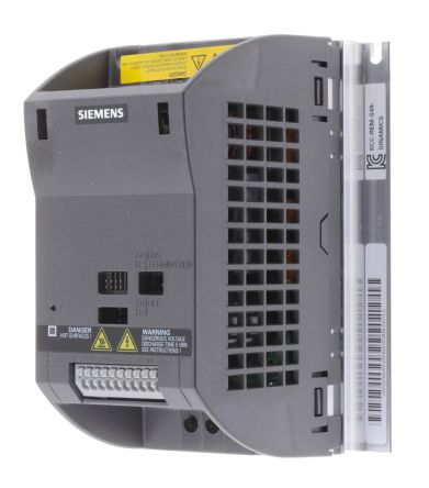 Siemens SINAMICS G110 系列 IP20 0.37 kW 变频器驱动, 0 → 550 Hz, 6.2 A, 200 → 240 V 交流
Siemens SINAMICS G110 系列 IP20 0.37 kW 变频器驱动, 0 → 550 Hz, 6.2 A, 200 → 240 V 交流