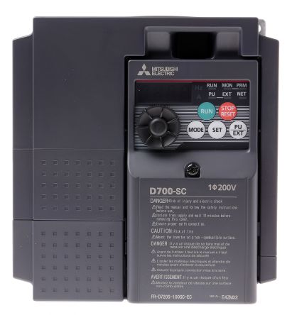 Mitsubishi FR-D720S 系列 IP20 2.2 kW 变频器驱动, 0.2 → 400Hz, 10 A, 200 → 240 V 交流
Mitsubishi FR-D720S 系列 IP20 2.2 kW 变频器驱动, 0.2 → 400Hz, 10 A, 200 → 240 V 交流