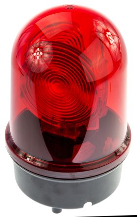 Werma 884 系列 红色灯罩 白炽 旋转 信号灯塔 88410075, 24 V 交流/直流, 表面安装
		