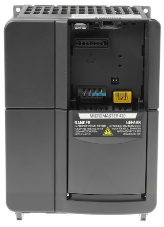 Siemens MICROMASTER 420 系列 IP20 2.2 kW 变频器驱动, 0 → 550 Hz, 7.5 A, 380 → 480 V 交流
		