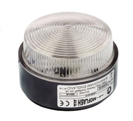 Moflash LED 80 系列 琥珀色灯罩 LED, 稳定灯光 信号灯塔 LED80-04-01, 115 V 交流，230 V 交流, 表面安装
		