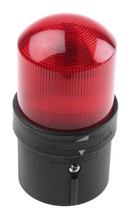 Schneider Electric XVB 系列 红色灯罩 LED 闪光 信号灯塔 XVBL1B4, 24 V 交流/直流, 底座安装
		