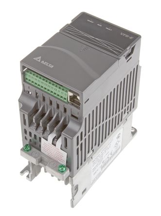 Delta VFD-E 系列 IP20 0.75 kW 变频器驱动, 0 → 600 Hz, 3.2 A, 460 V, 使用于0.75 kW 交流电动机
Delta VFD-E 系列 IP20 0.75 kW 变频器驱动, 0 → 600 Hz, 3.2 A, 460 V, 使用于0.75 kW 交流电动机