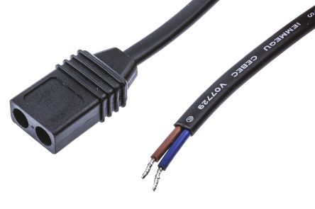 电源 风扇引线, 使用于交流紧凑型，带引脚 2.8/3.0 x 0.5 mm
		