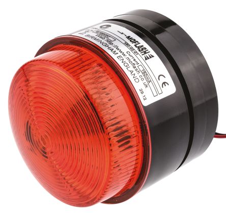 Moflash X 80 系列 琥珀色灯罩 氙 闪光 信号灯塔 X80-02-01, 10 → 100 V 直流，20 → 72 V 交流, 表面安装
		