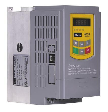 Parker AC10 系列 IP20 1.5 kW 变频器驱动, 0.5 → 650Hz, 16.8 A, 220 V
Parker AC10 系列 IP20 1.5 kW 变频器驱动, 0.5 → 650Hz, 16.8 A, 220 V