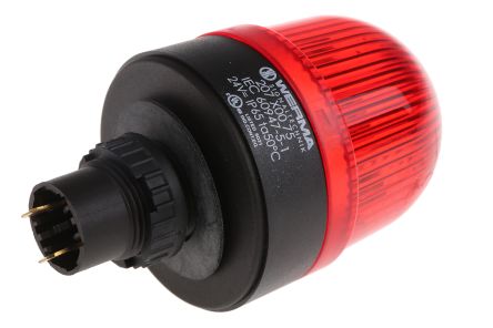 Werma 207 系列 红色灯罩 LED, 稳定灯光 信号灯塔 20710075, 24 V 交流/直流, 面板安装
		