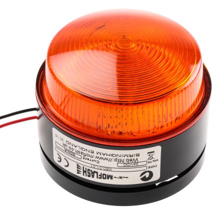 Moflash X 80 系列 琥珀色灯罩 氙 闪光 信号灯塔 X80-01-01, 24 V 直流, 表面安装
		