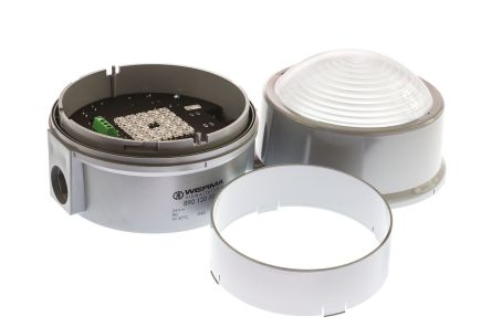 Werma 890 系列 红色灯罩 LED, 稳定灯光 信号灯塔 890 120 55, 12 → 24 V 直流, 底座安装
		