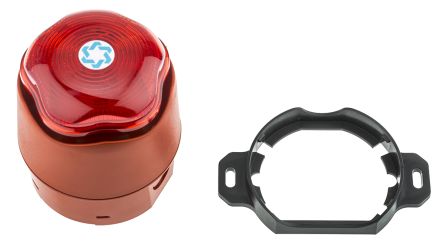 Hosiden Besson Banshee Excel Lite 系列 红色灯罩 频闪 氙 发声器 - 信号灯塔组合, 电子发声, 卡口式安装, 9 → 30 V 直流, 110dB
		