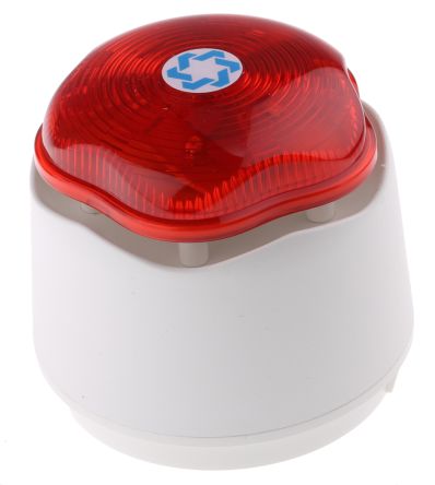 Hosiden Besson Banshee Excel Lite 系列 红色灯罩 频闪 LED 发声器 - 信号灯塔组合, 电子发声, 卡口式安装, 9 → 30 V 直流, 110dB
		