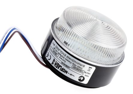 Moflash LED 80 系列 绿色灯罩 LED, 稳定灯光 信号灯塔 LED80-04-04, 115 V 交流，230 V 交流, 表面安装
		