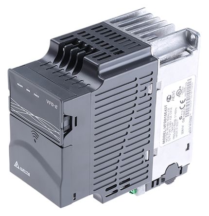 Delta VFD-E 系列 IP20 0.5 kW 变频器驱动, 0 → 600 Hz, 4.3 A, 460 V, 使用于1.5 kW 交流电动机
Delta VFD-E 系列 IP20 0.5 kW 变频器驱动, 0 → 600 Hz, 4.3 A, 460 V, 使用于1.5 kW 交流电动机