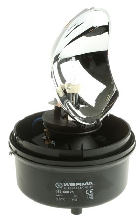 Werma 883 系列 黄色灯罩 氙 旋转 信号灯塔 88330075, 24 V 交流/直流, 表面安装
		