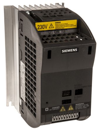 Siemens SINAMICS G110 系列 IP20 0.75 kW 变频器驱动, 0 → 550 Hz, 10 A, 200 → 240 V 交流
Siemens SINAMICS G110 系列 IP20 0.75 kW 变频器驱动, 0 → 550 Hz, 10 A, 200 → 240 V 交流