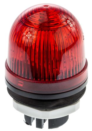 Werma 801 系列 红色灯罩 LED, 稳定灯光 信号灯塔 80110075, 24 V 交流/直流, 面板安装
		
