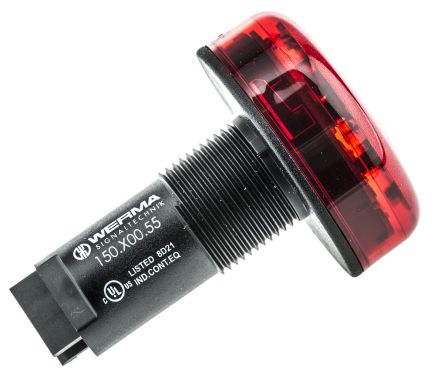 Werma 150 系列 红色灯罩 静态 LED 信号灯塔 - 蜂鸣器组合, 蜂鸣器发声, 面板安装, 24 V 直流
Werma 150 系列 红色灯罩 静态 LED 信号灯塔 - 蜂鸣器组合, 蜂鸣器发声, 面板安装, 24 V 直流