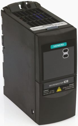Siemens MICROMASTER 440 系列 IP20 0.12 kW 变频器驱动, 0 → 550 Hz, 1.8 A, 200 → 240 V 交流
Siemens MICROMASTER 440 系列 IP20 0.12 kW 变频器驱动, 0 → 550 Hz, 1.8 A, 200 → 240 V 交流