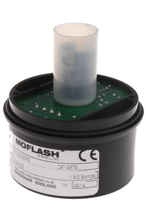 Moflash FF 125 系列 不包含透镜灯罩 白炽 闪光 信号灯塔 FF125-DCRS, 12 V 直流，24 V 直流, 表面安装
		