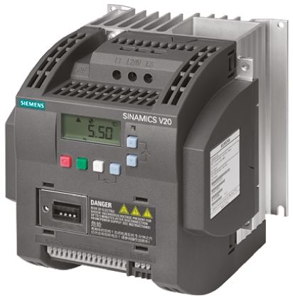 Siemens SINAMICS V20 系列 IP20 1.5 kW 变频器驱动, 0 → 550 Hz, 7.8 A, 200 → 240 V 交流
Siemens SINAMICS V20 系列 IP20 1.5 kW 变频器驱动, 0 → 550 Hz, 7.8 A, 200 → 240 V 交流