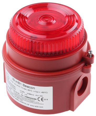 e2s IS-mB1 系列 红色灯罩 LED 闪光 信号灯塔 IS-MB1-R/R, 16 → 28 V 直流, 表面安装
e2s IS-mB1 系列 红色灯罩 LED 闪光 信号灯塔 IS-MB1-R/R, 16 → 28 V 直流, 表面安装