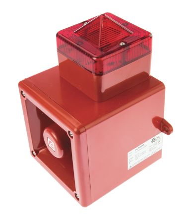 e2s AL105N 系列 红色灯罩 闪光 氙 发声器 - 信号灯塔组合, 电子发声, 表面安装, 24 V 直流, 105dB
		