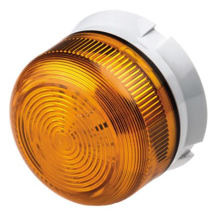 Klaxon Flashguard Xenon 系列 琥珀色灯罩 氙 闪光 信号灯塔 QBS-0043, 12 V 直流，24 V 直流, 表面安装
		