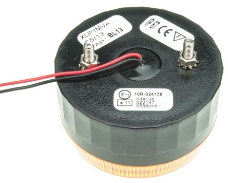 RS Pro V10998 系列 琥珀色灯罩 氙 闪光 信号灯塔 XLP1MV A, 10 → 100 V 直流，20 → 72 V 交流, 表面安装
		