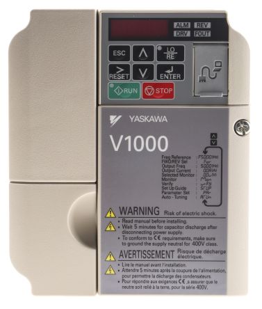 Omron V1000 系列 IP20 1.5 kW 变频器驱动, 0.1 → 400Hz, 5.4 A, 380 → 480 V
Omron V1000 系列 IP20 1.5 kW 变频器驱动, 0.1 → 400Hz, 5.4 A, 380 → 480 V