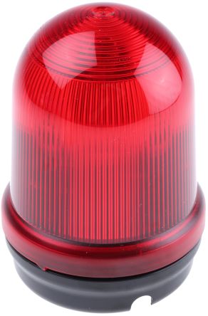 Werma 827 系列 红色灯罩 白炽 闪光 信号灯塔 82710078, 230 V 交流/直流, 表面安装
		