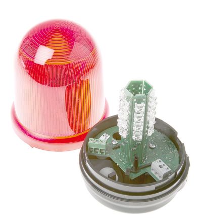 Werma 829 系列 红色灯罩 LED, 稳定灯光 信号灯塔 82915055, 24 V 直流, 表面安装
		