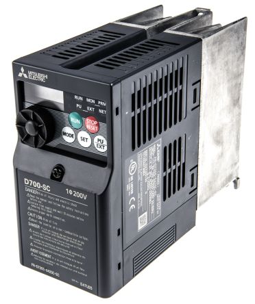 Mitsubishi FR-D720S 系列 IP20 0.75 kW 变频器驱动, 0.2 → 400Hz, 4.2 A, 200 → 240 V 交流
Mitsubishi FR-D720S 系列 IP20 0.75 kW 变频器驱动, 0.2 → 400Hz, 4.2 A, 200 → 240 V 交流