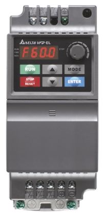 Delta VFD-EL 系列 IP20 0.4 kW 变频器驱动, 0 → 600 Hz, 6.5 A, 230 V, 使用于0.4 kW 交流电动机
		