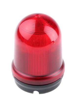Werma 827 系列 红色灯罩 白炽 闪光 信号灯塔 82710075, 24 V 交流/直流, 表面安装
		