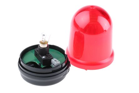 Werma 827 系列 红色灯罩 白炽 闪光 信号灯塔 82710075, 24 V 交流/直流, 表面安装
		