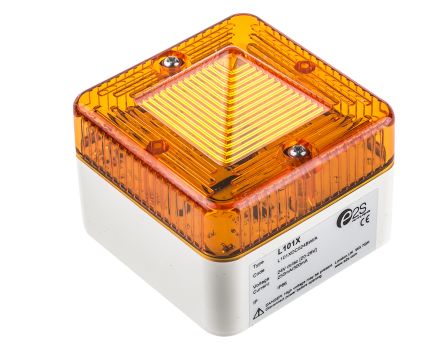 e2s L101 系列 琥珀色灯罩 氙 闪光 信号灯塔 L101XDC024BW/A, 20 → 28 V 直流, 表面安装
		