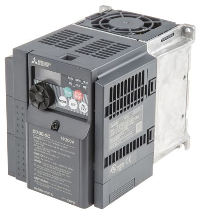 Mitsubishi FR-D720S 系列 IP20 1.5 kW 变频器驱动, 0.2 → 400Hz, 7 A, 200 → 240 V 交流
Mitsubishi FR-D720S 系列 IP20 1.5 kW 变频器驱动, 0.2 → 400Hz, 7 A, 200 → 240 V 交流