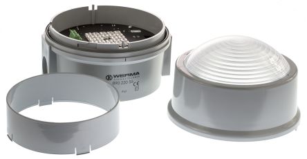 Werma 890 系列 绿色灯罩 LED, 稳定灯光 信号灯塔 890 220 55, 12 → 24 V 直流, 底座安装
		
