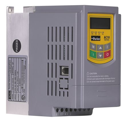 Parker AC10 系列 IP20 0.55 kW 变频器驱动, 0.5 → 650Hz, 8.9 A, 220 V
Parker AC10 系列 IP20 0.55 kW 变频器驱动, 0.5 → 650Hz, 8.9 A, 220 V