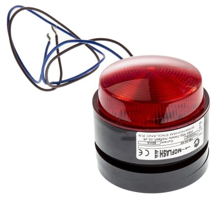 Moflash X 80 系列 红色灯罩 氙 闪光 信号灯塔 X80-04-02, 115 V 交流，230 V 交流, 表面安装
		